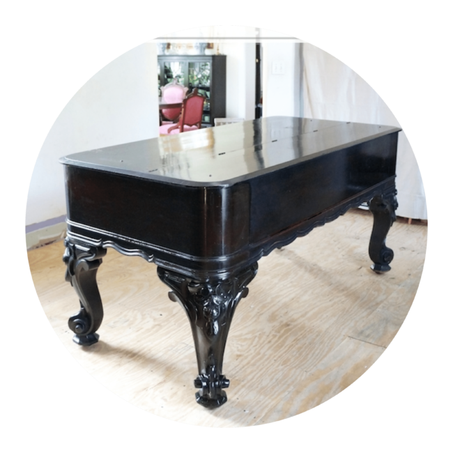 furniture made from old pianos